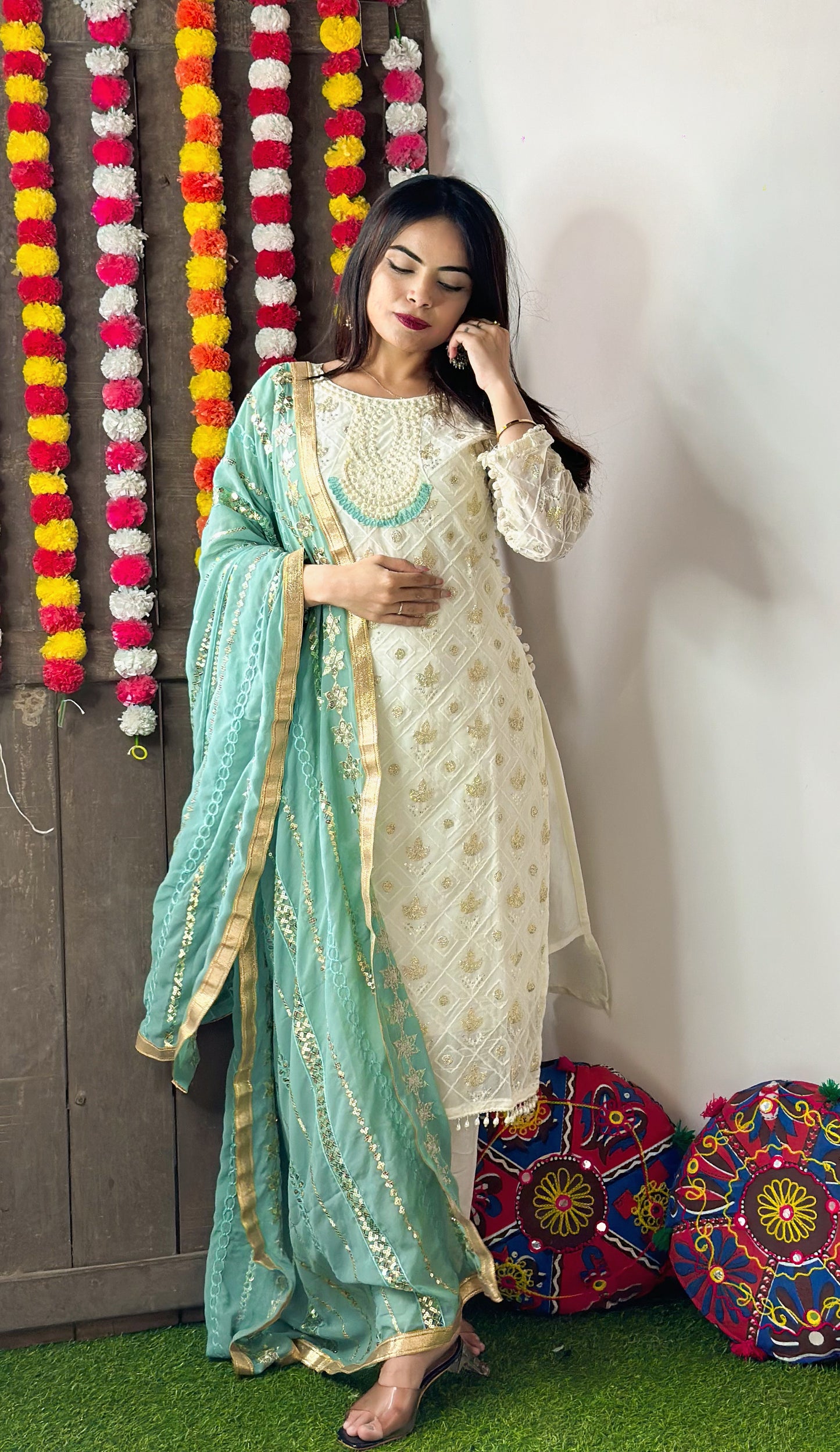 NALEVI EID SPECIAL WHITE DRESS