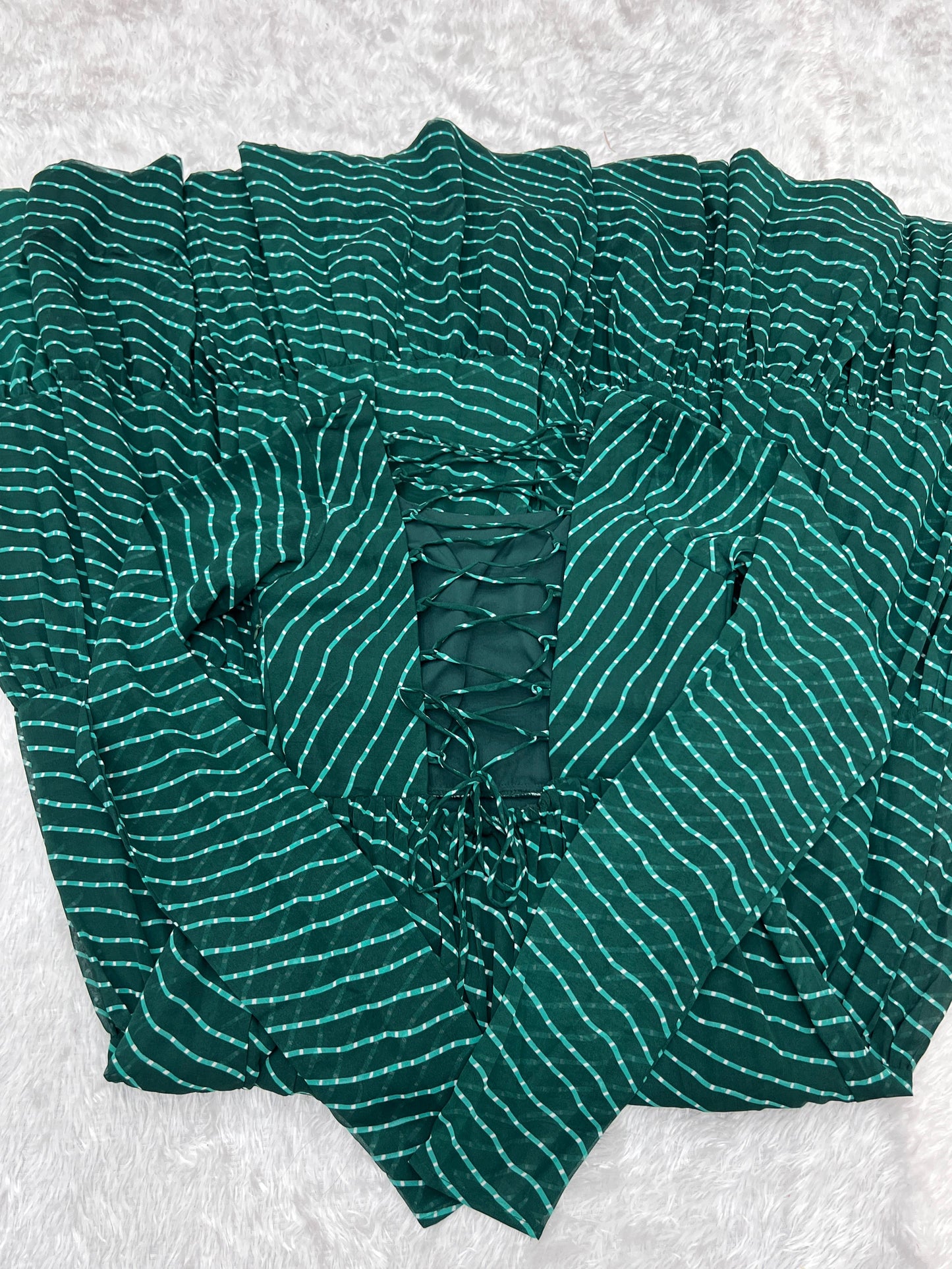 FANCY PATCH WORK  GREEN   ANARKALI