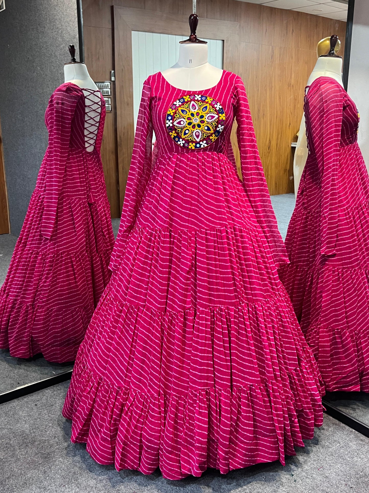 LEHERIYA PINK ANARKALI