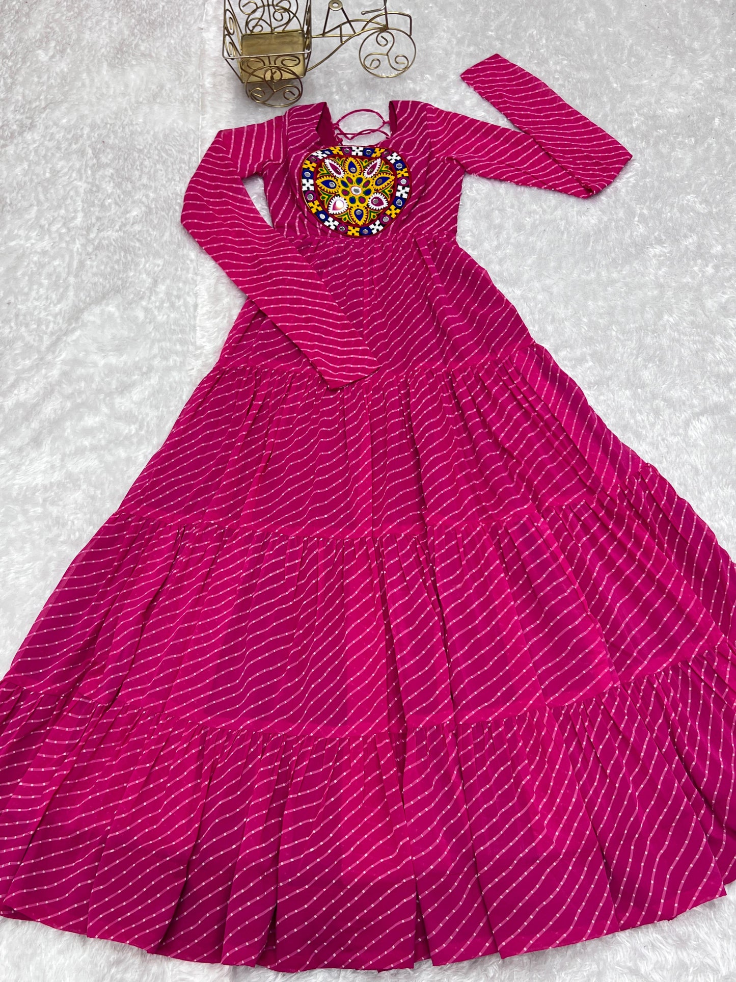 LEHERIYA PINK ANARKALI