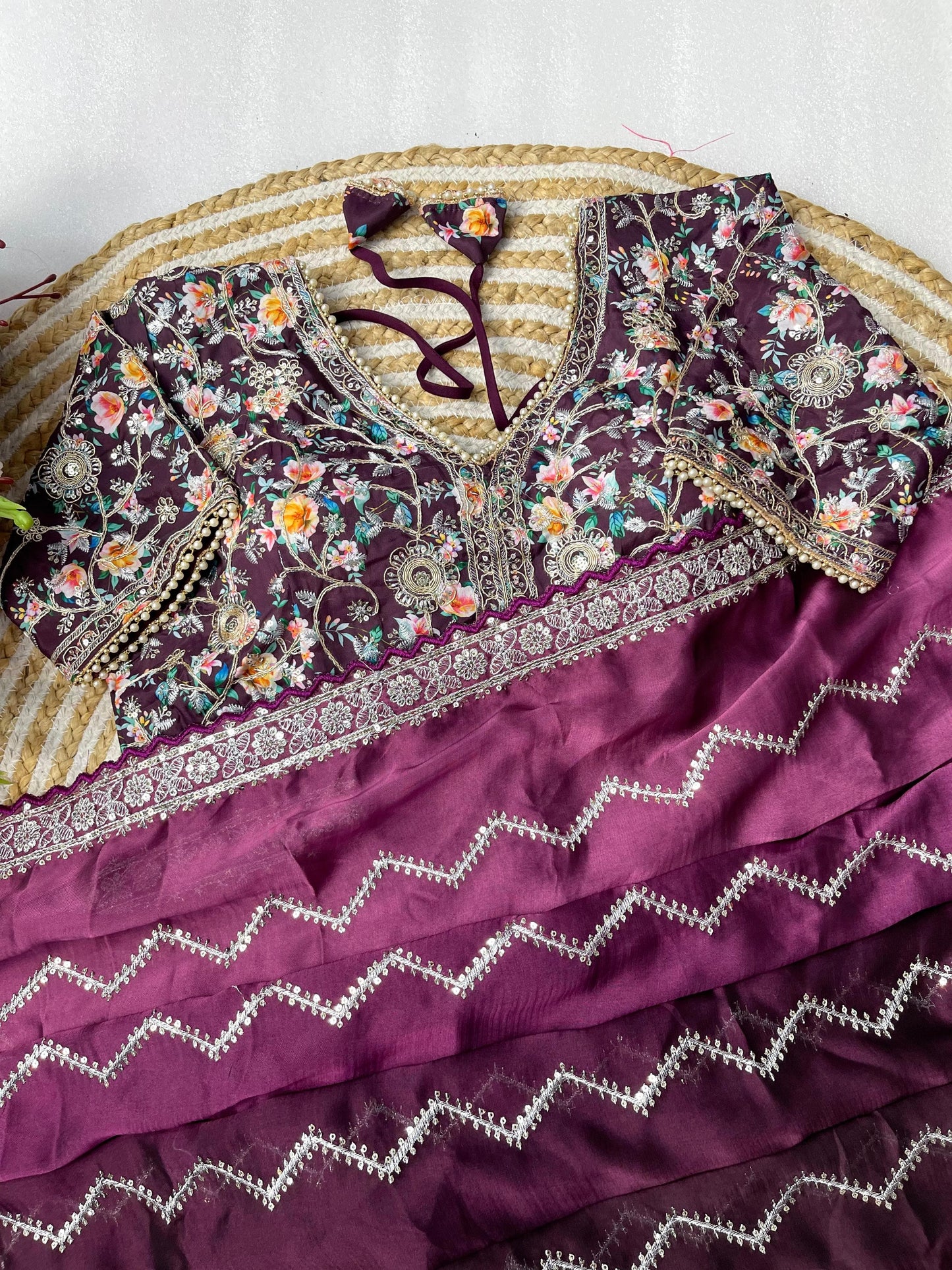 Pure Soft Rangoli Silk Sequnce Saree