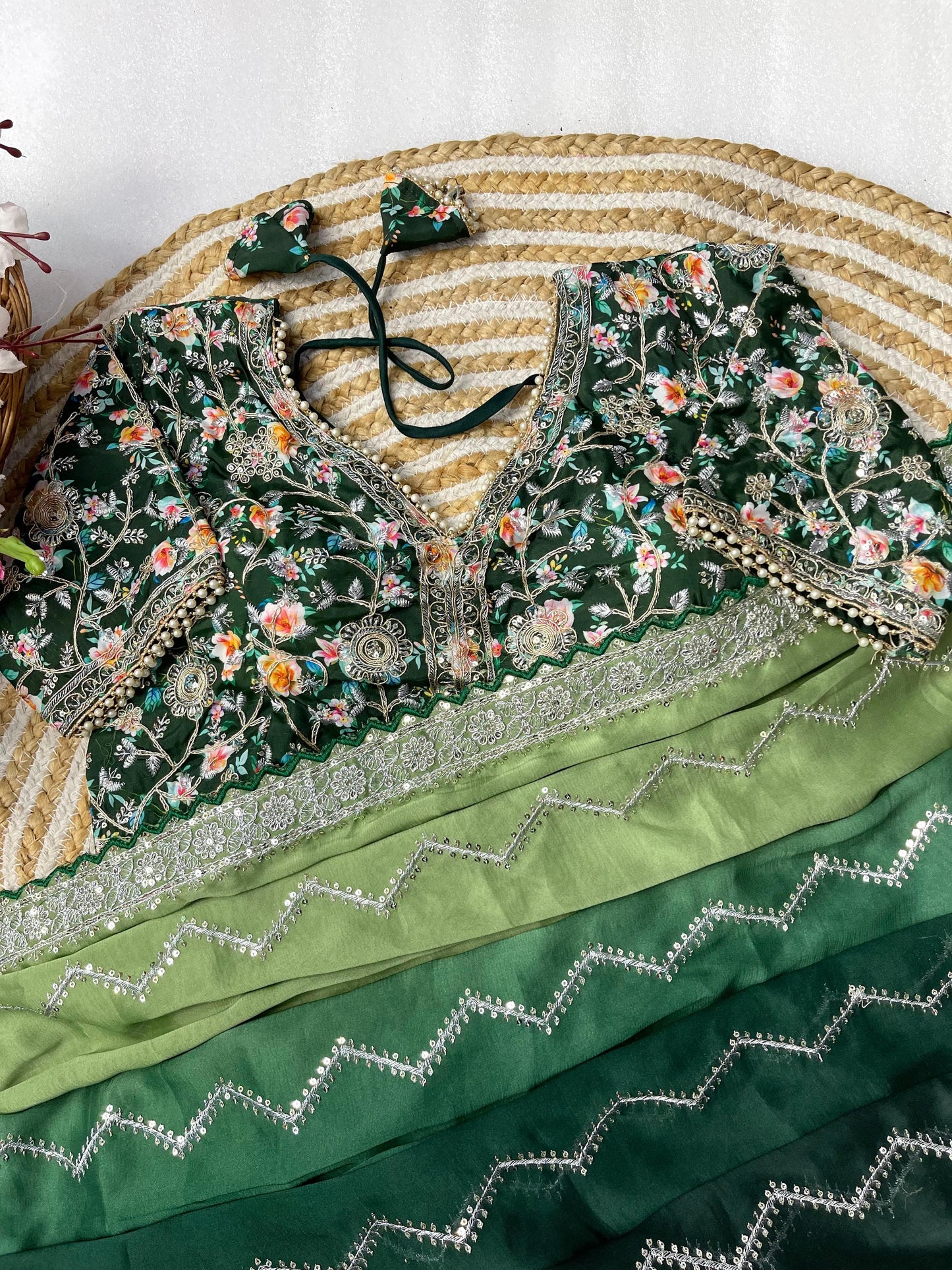 Pure Soft Rangoli Silk Sequnce Saree