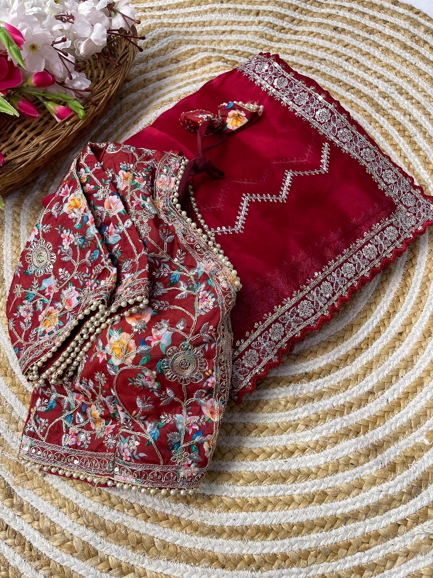 Pure Soft Rangoli Silk Sequnce Saree