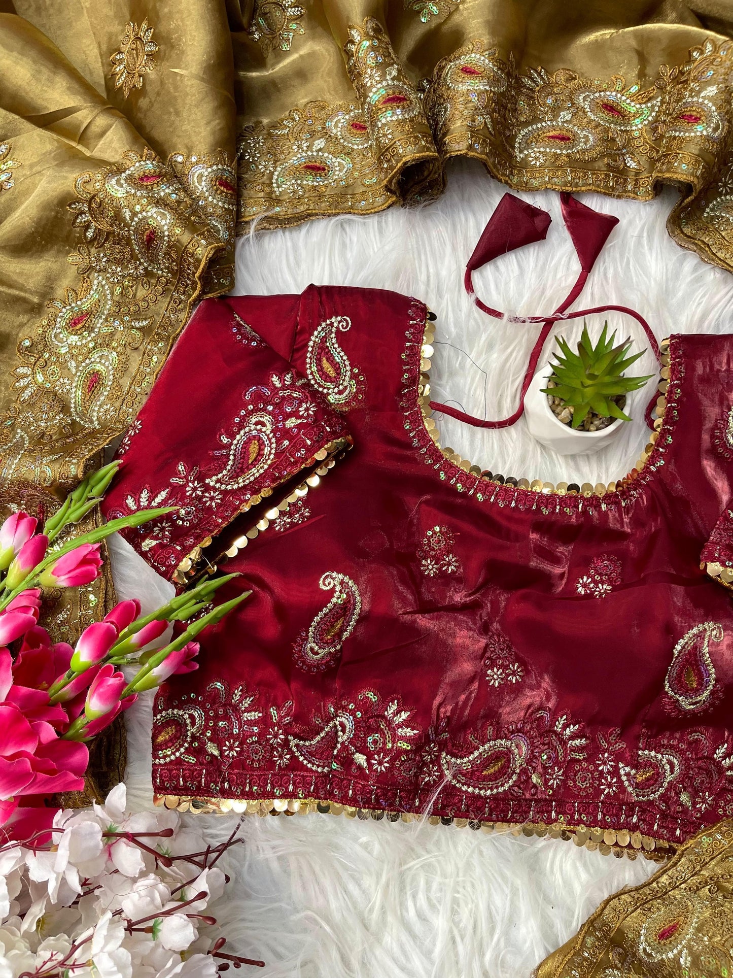 Pure Soft Zimmy Choo Silk With Sequins Embroidery Saree