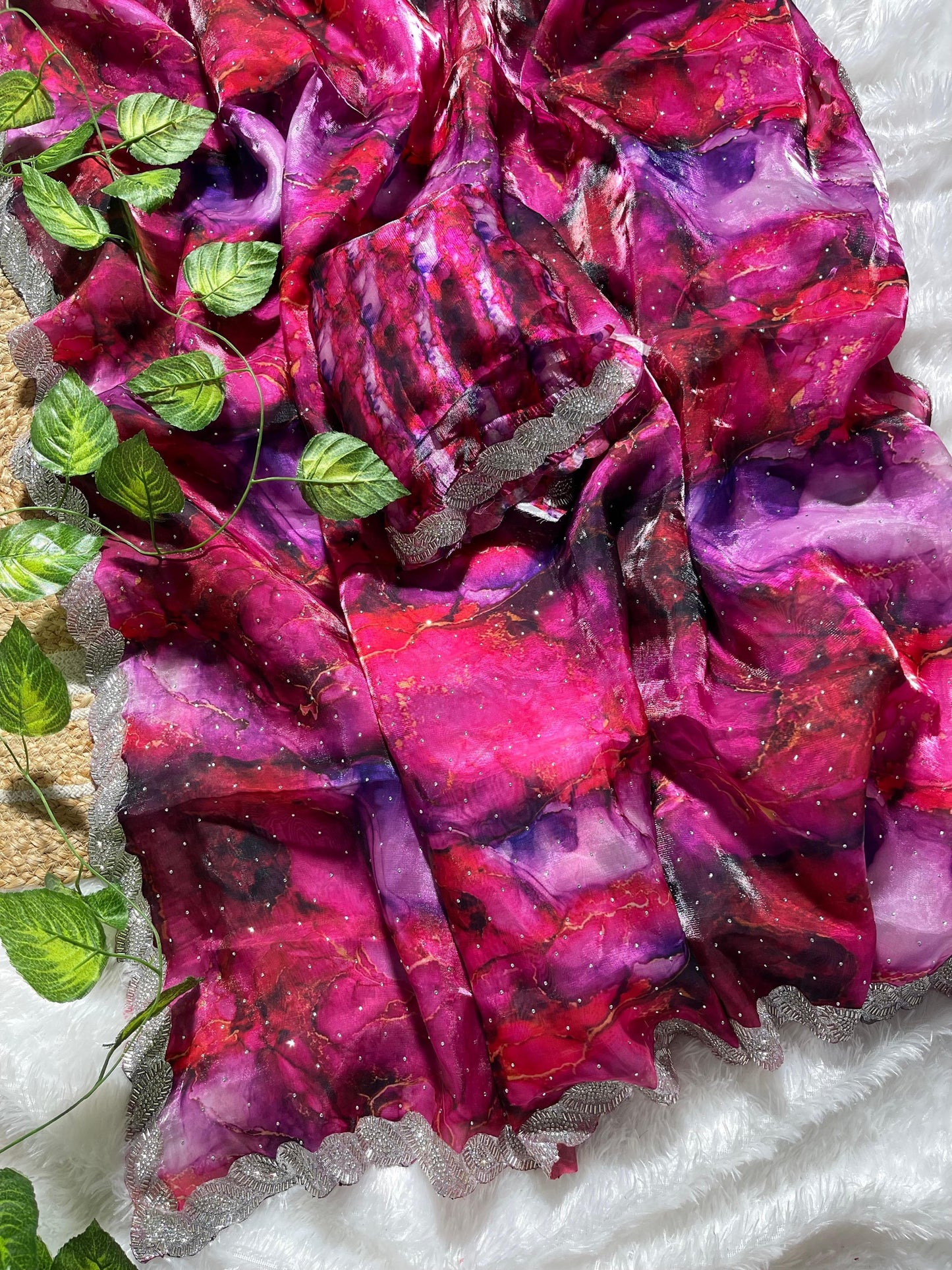 Jharkhand design Zimmy Choo Silk With Beautiful Prism Prints Saree