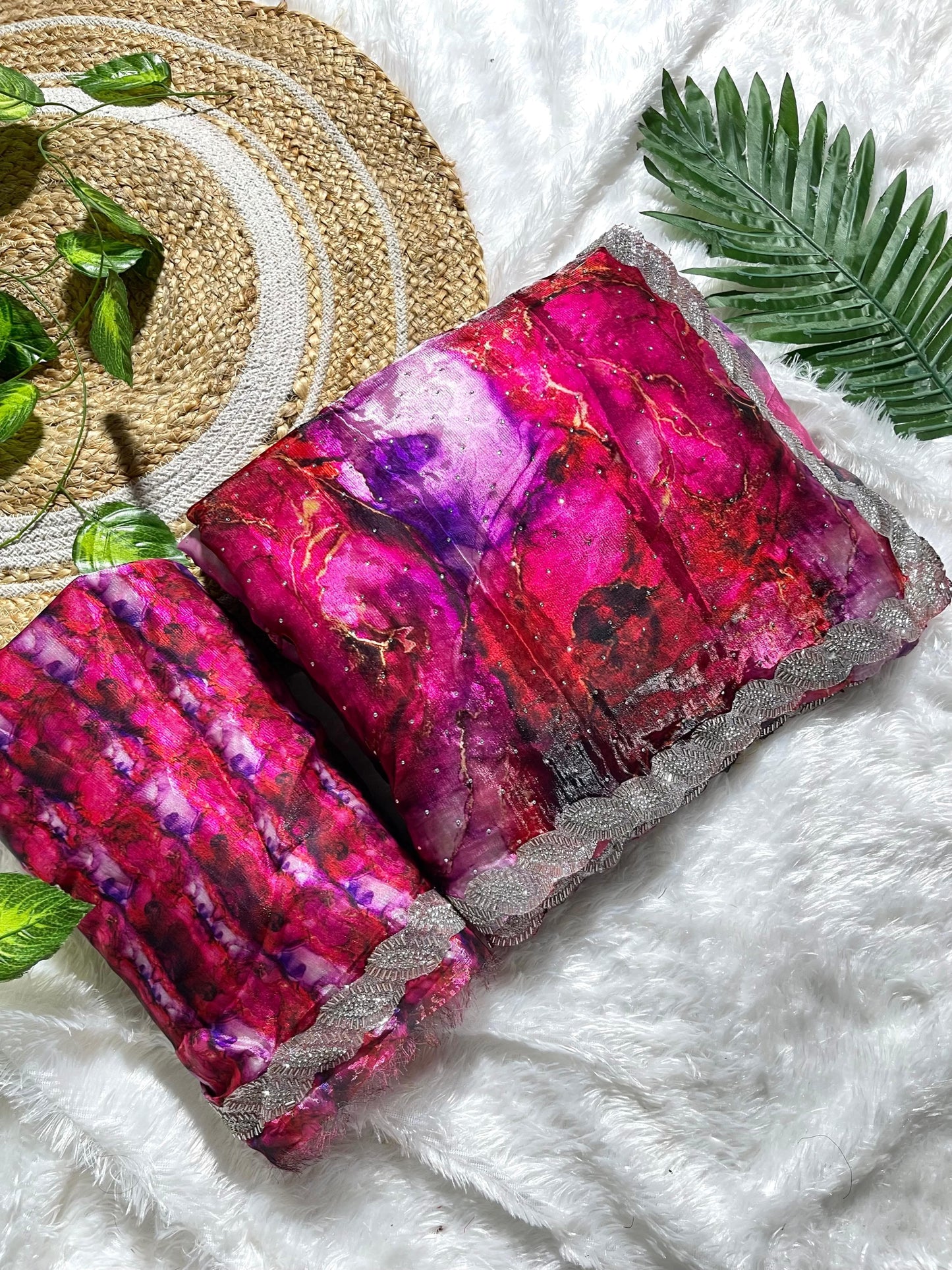 Jharkhand design Zimmy Choo Silk With Beautiful Prism Prints Saree