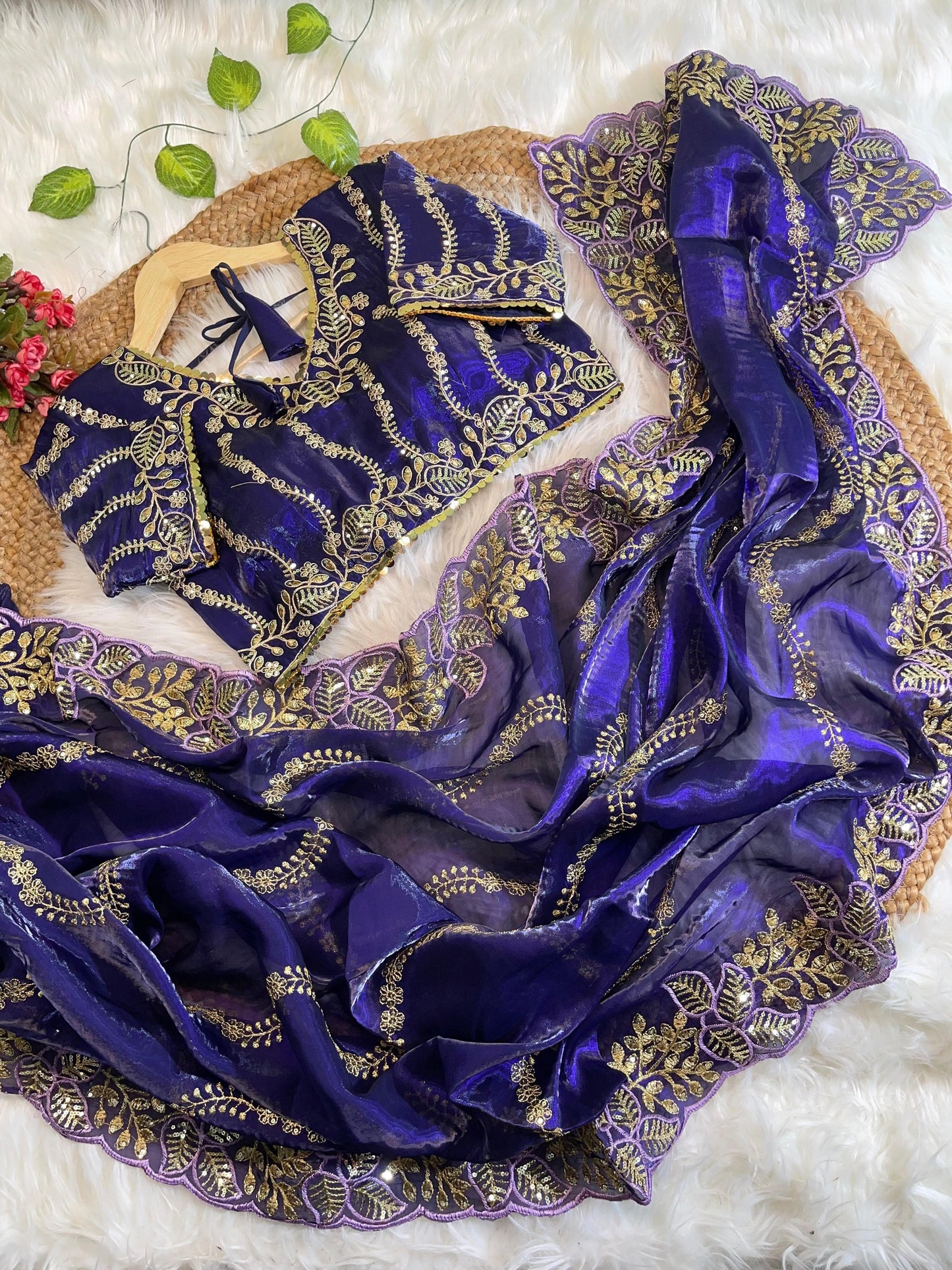 Pure Zimmy Choo Silk With  Embroidery Work Saree