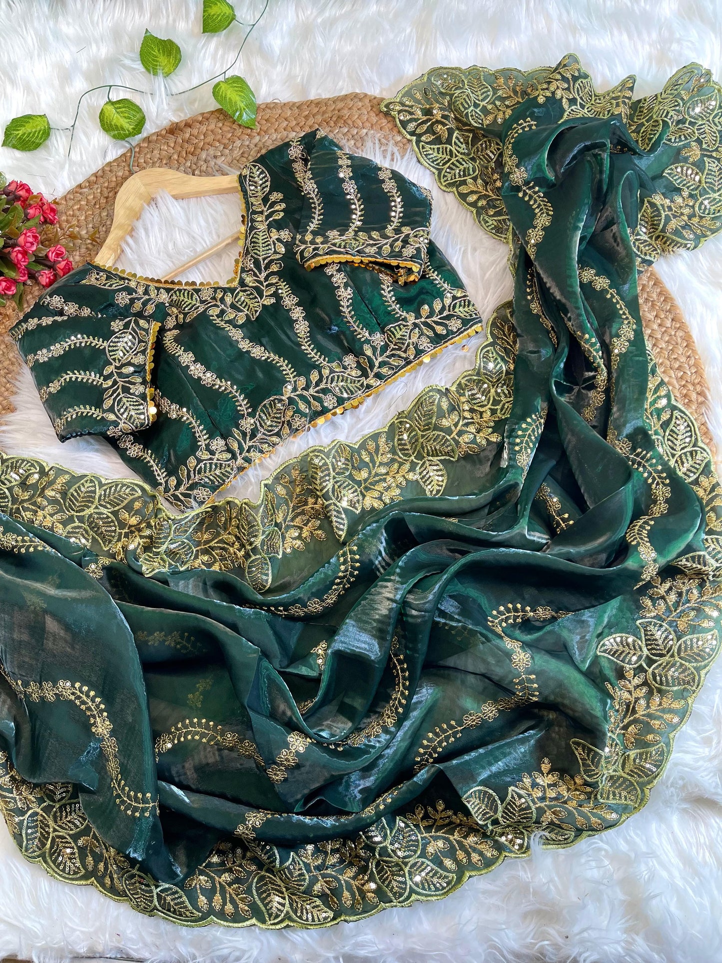 Pure Zimmy Choo Silk With  Embroidery Work Saree