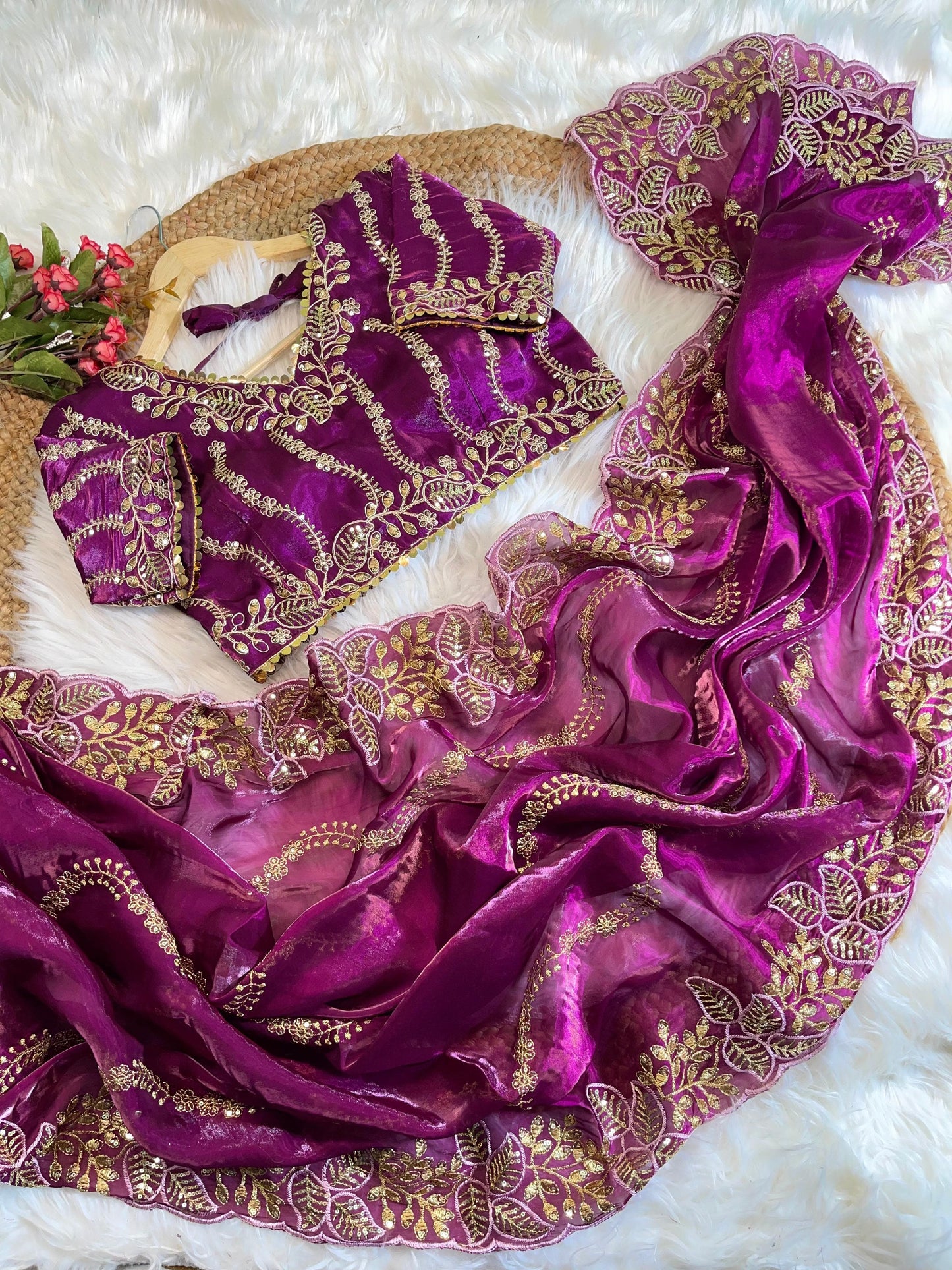 Pure Zimmy Choo Silk With  Embroidery Work Saree