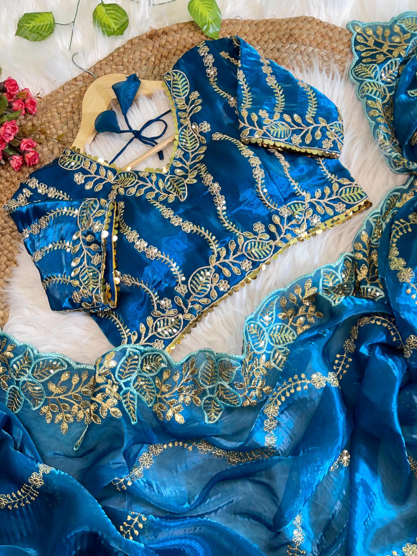 Pure Zimmy Choo Silk With  Embroidery Work Saree