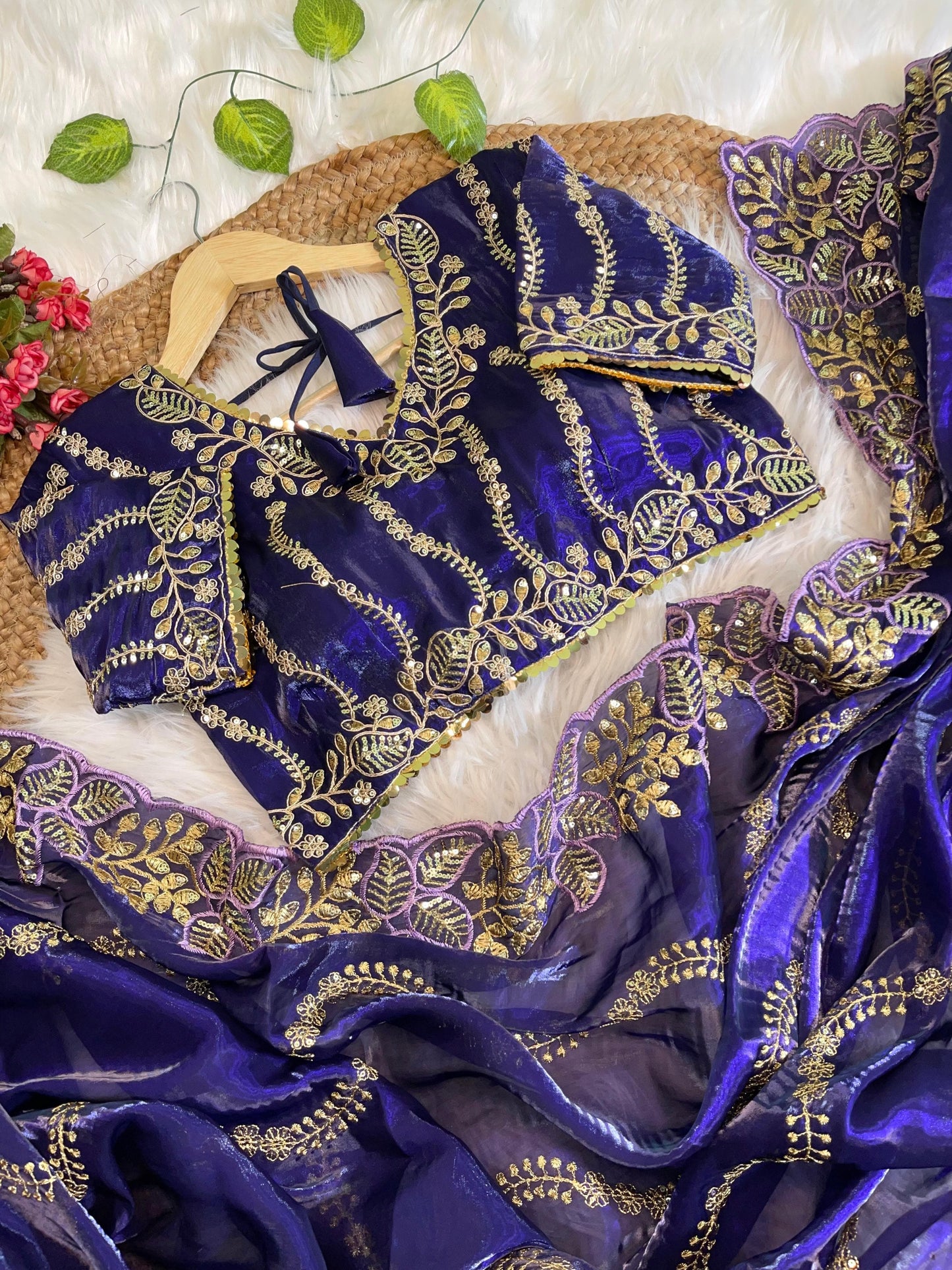 Pure Zimmy Choo Silk With  Embroidery Work Saree