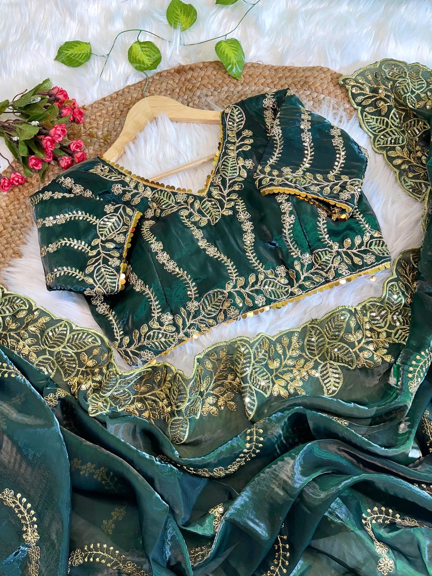 Pure Zimmy Choo Silk With  Embroidery Work Saree