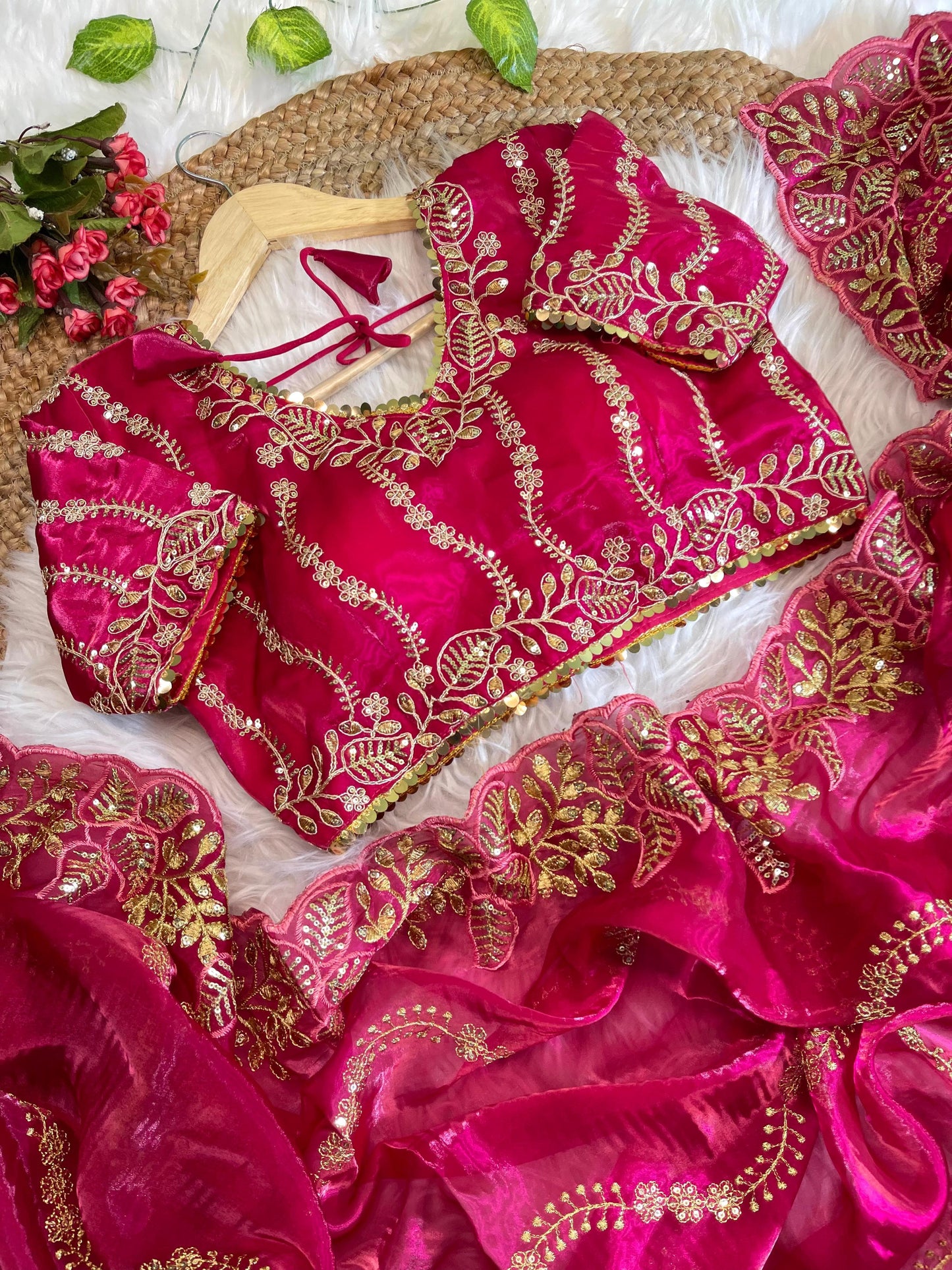 Pure Zimmy Choo Silk With  Embroidery Work Saree