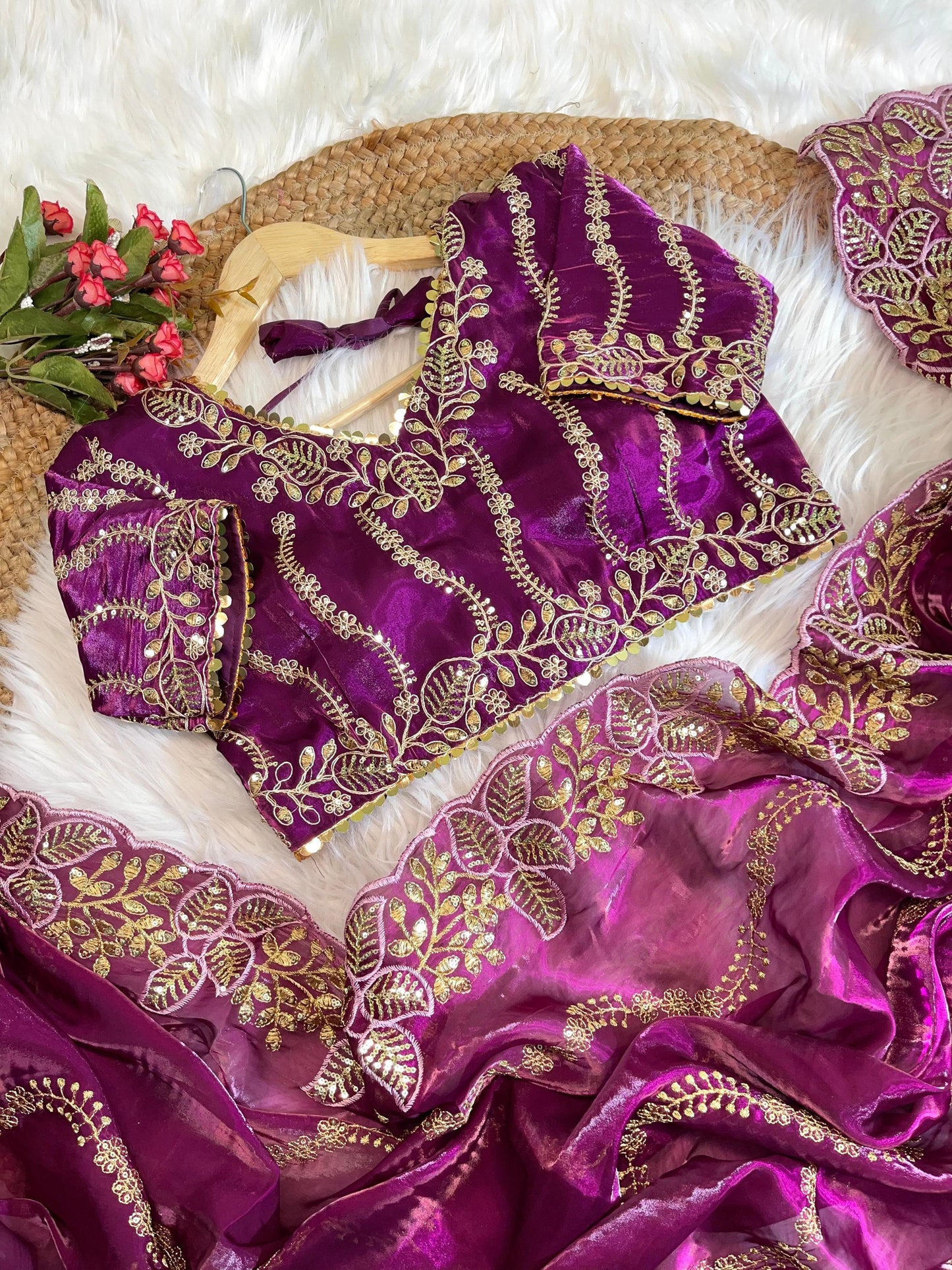 Pure Zimmy Choo Silk With  Embroidery Work Saree