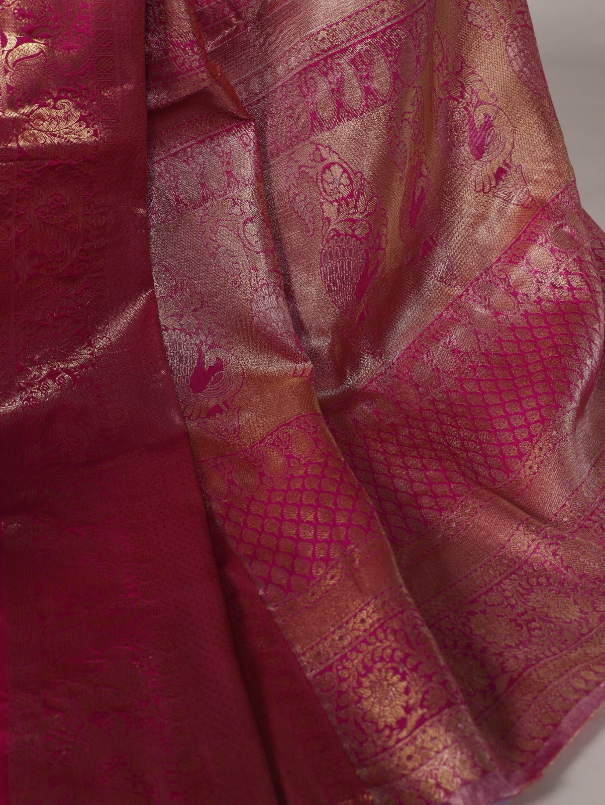 Sky Blue Jacquard Silk With Zari Work Saree