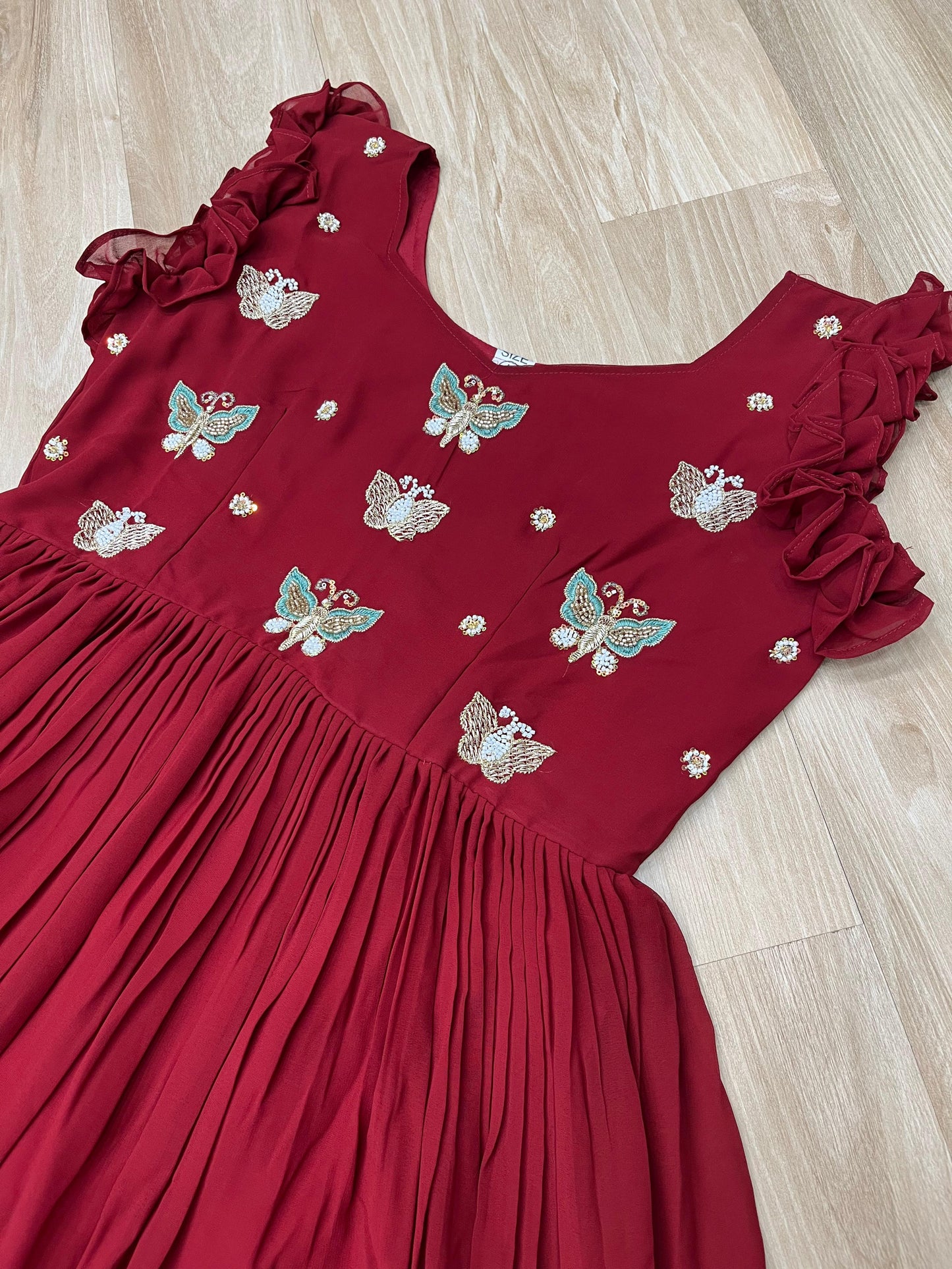 Faux Blooming  Multithreaded Gown