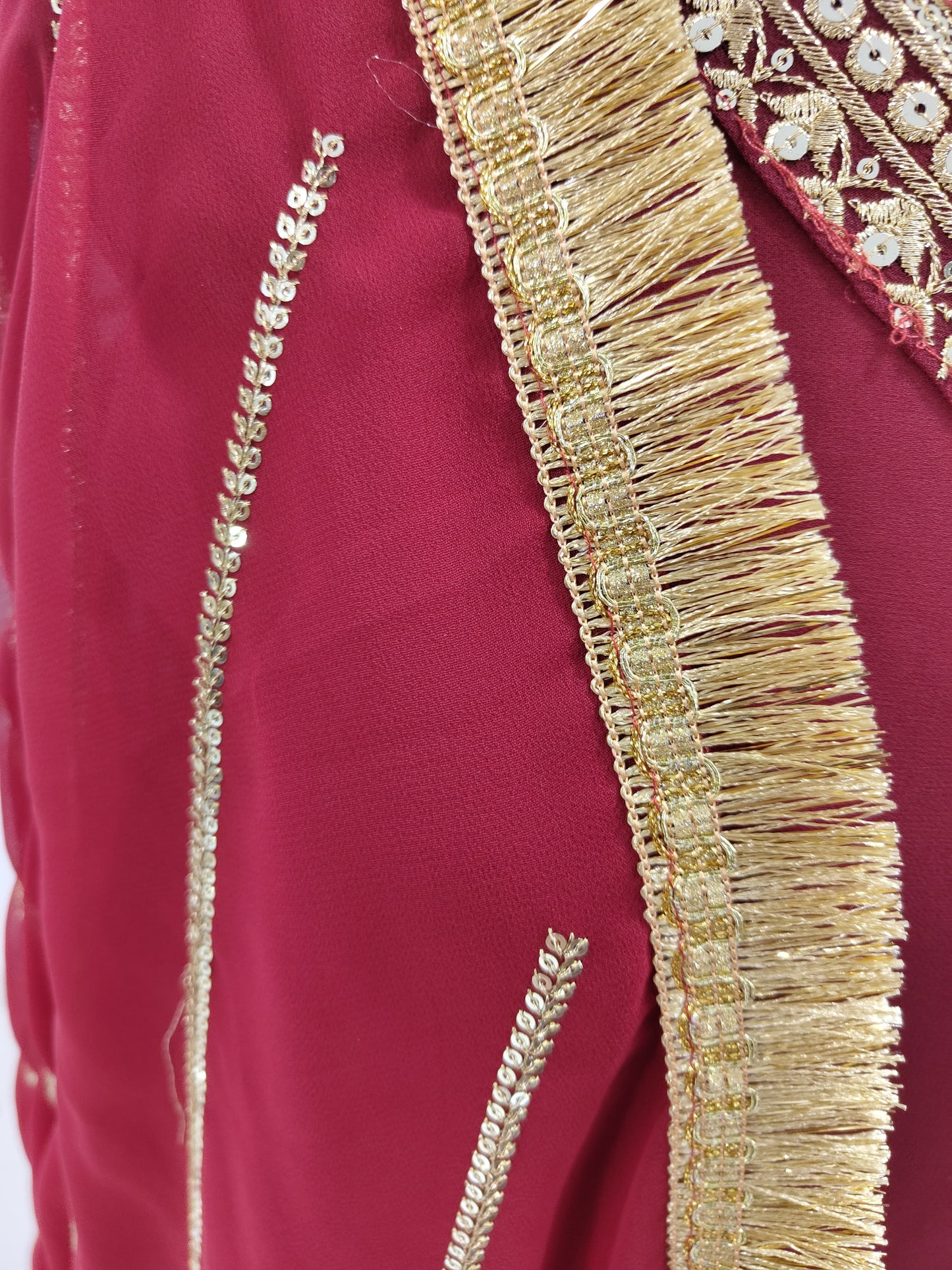 MAROON  COLOR DESIGNER SPARKLING FULLY STITCHED ANARKALI GOWN WITH DUPATTA