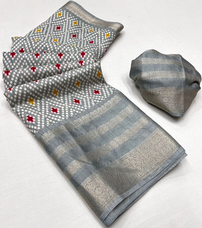 BLACK COLOR MULTIPLE JACQUARD WEAVING BORDER  SOFT DOLA SILK  SAREES