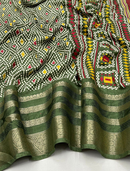 BLACK COLOR MULTIPLE JACQUARD WEAVING BORDER  SOFT DOLA SILK  SAREES