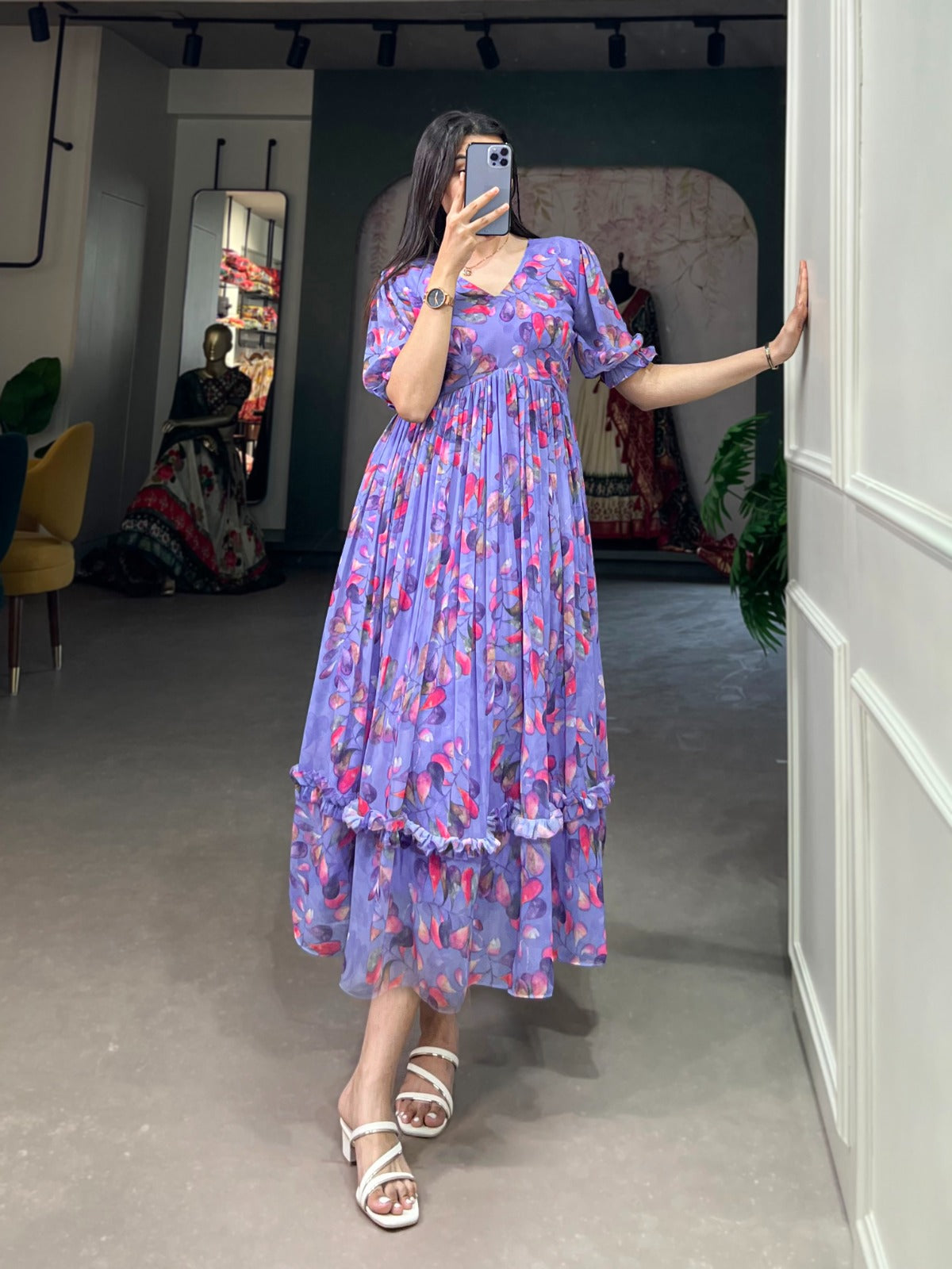 NEW FORAL PRINT FROCK