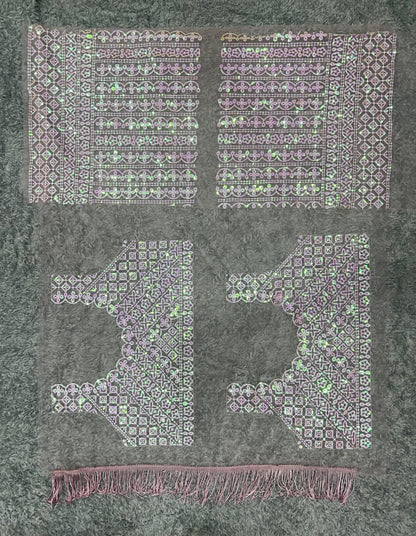 BABY PINK COLOR SOFT NET SEQUINS EMBROIDERY WORK SAREE