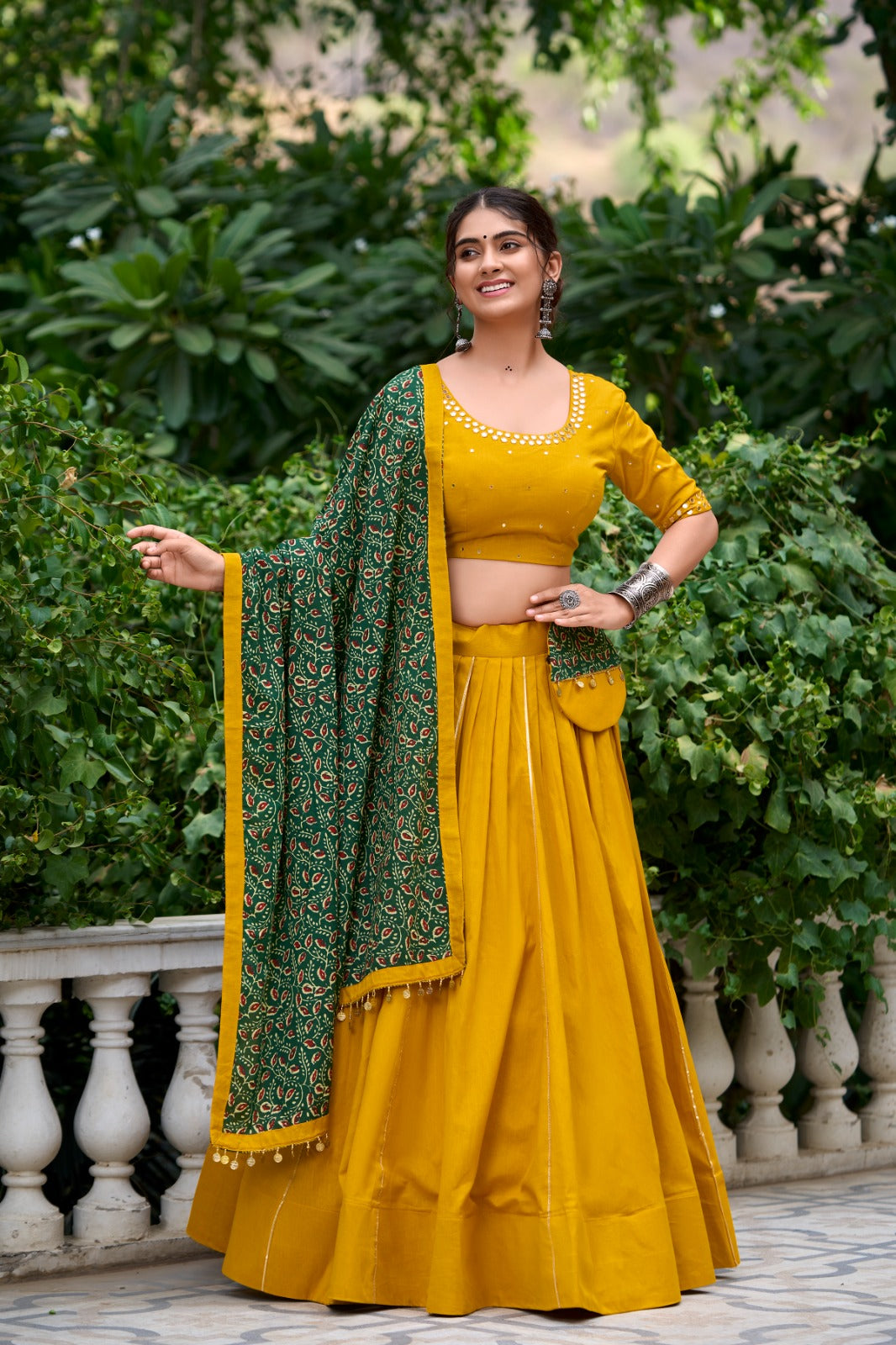 YELLOW GOTA PATTI TOUCH UP LEHENGA