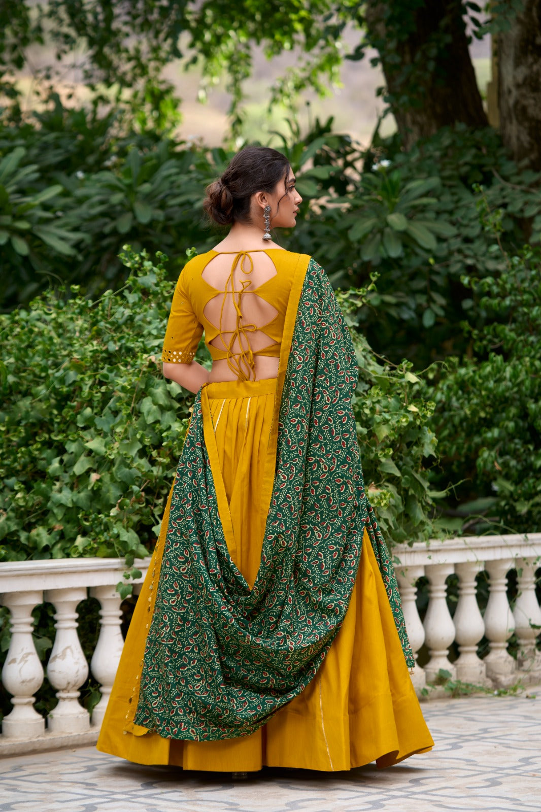 YELLOW GOTA PATTI TOUCH UP LEHENGA