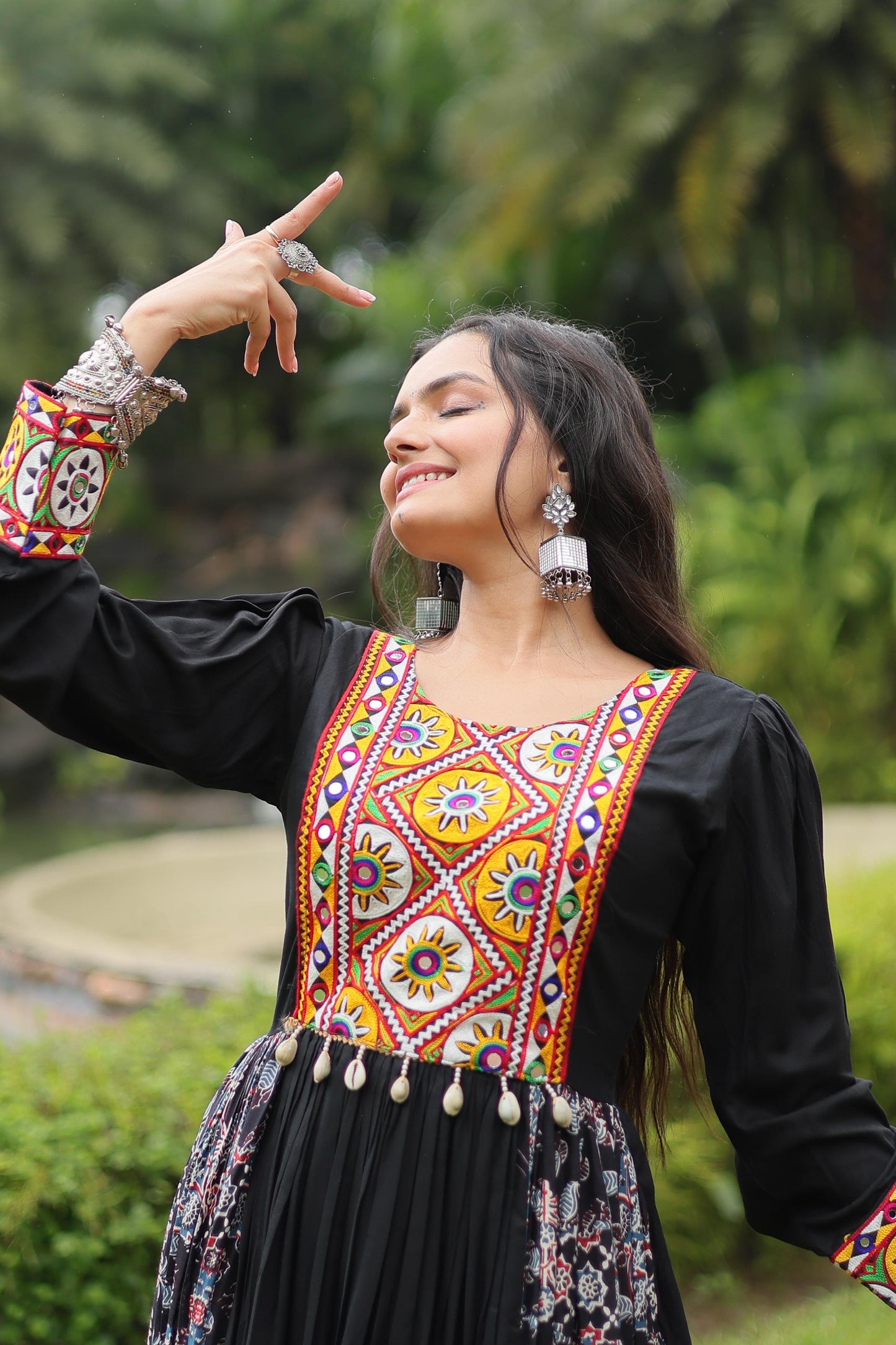 KATCHI BLACK  GOWN  ANARKALI