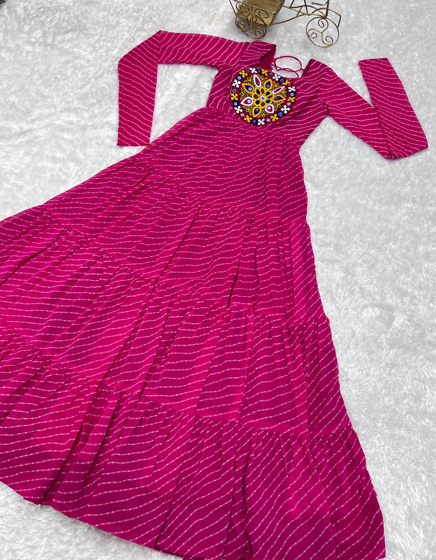 LEHERIYA PINK ANARKALI