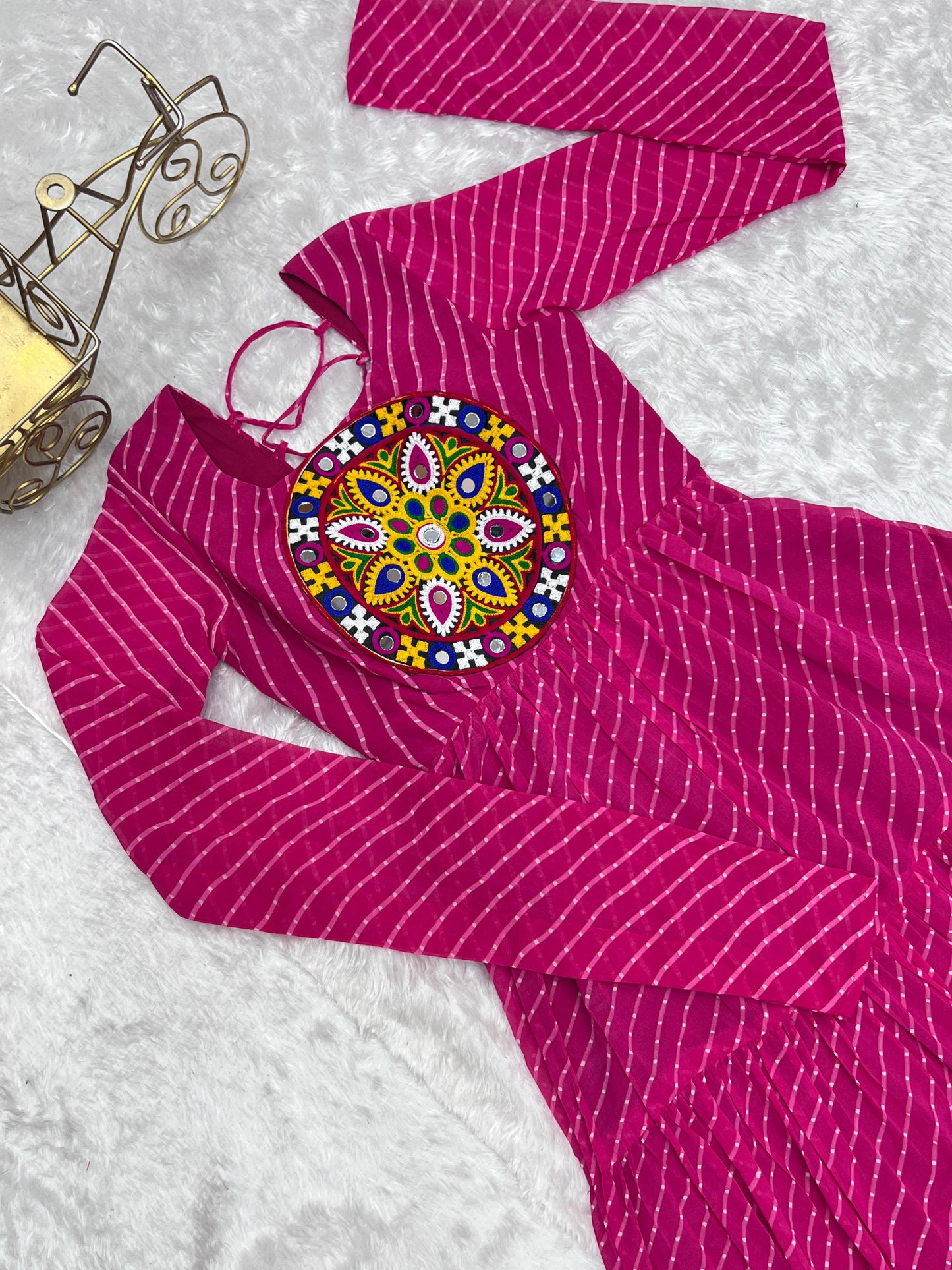 LEHERIYA PINK ANARKALI