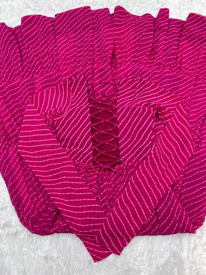 LEHERIYA PINK ANARKALI