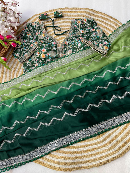Pure Soft Rangoli Silk Sequnce Saree