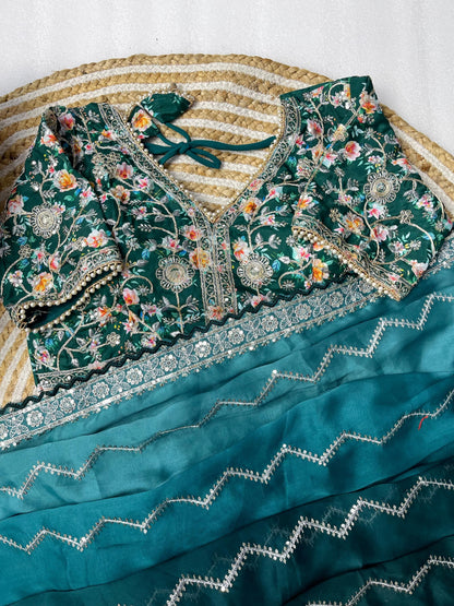 Pure Soft Rangoli Silk Sequnce Saree