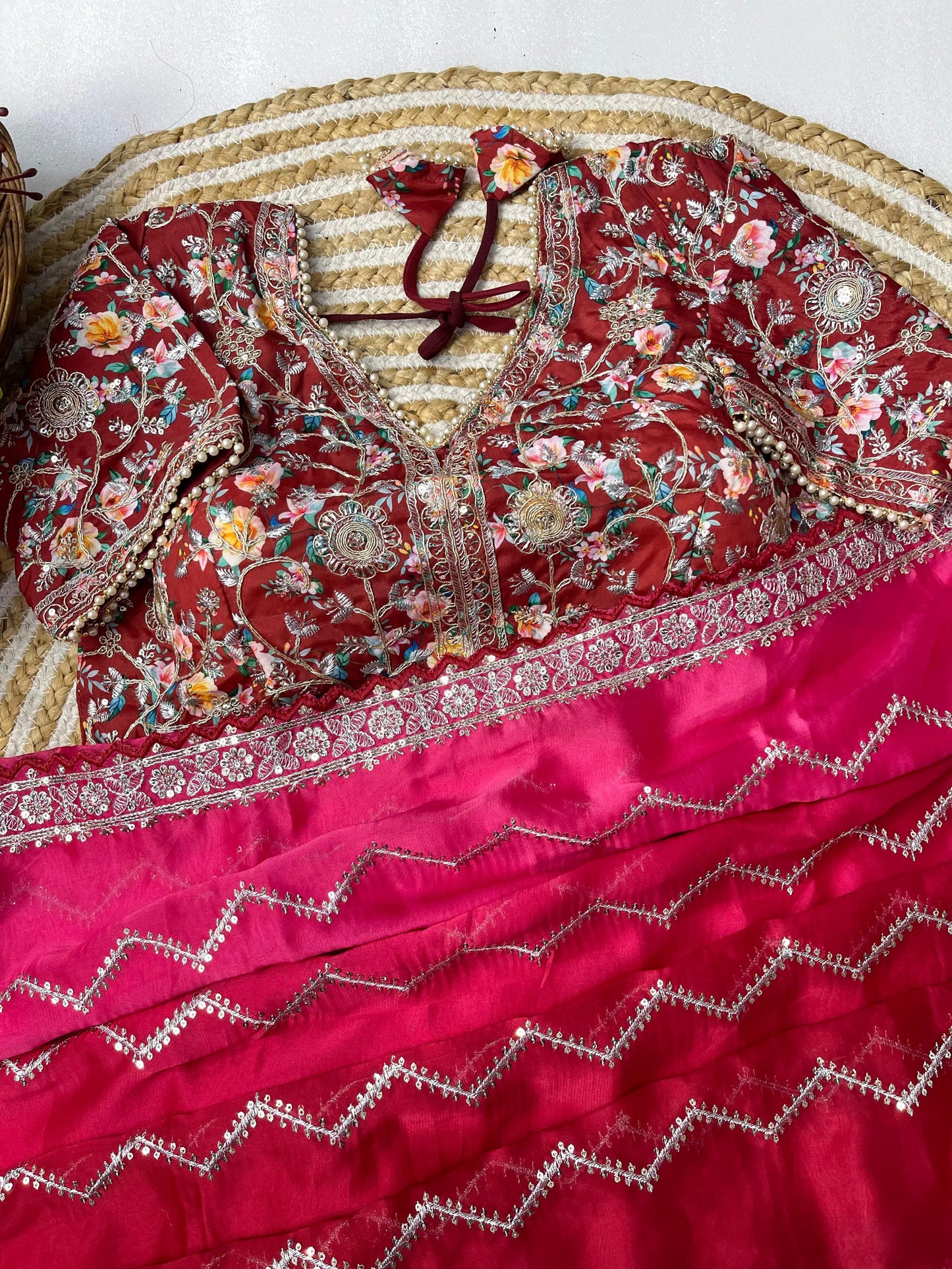 Pure Soft Rangoli Silk Sequnce Saree
