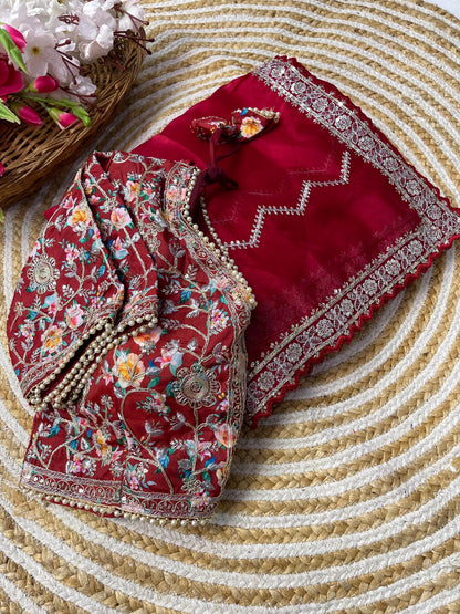 Pure Soft Rangoli Silk Sequnce Saree