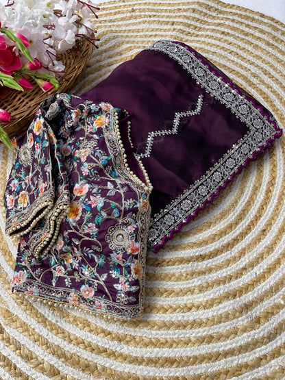 Pure Soft Rangoli Silk Sequnce Saree