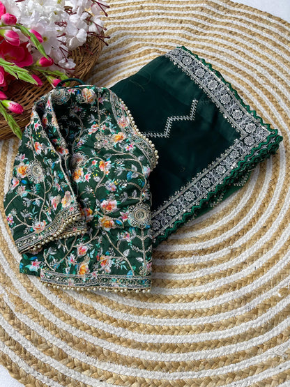 Pure Soft Rangoli Silk Sequnce Saree