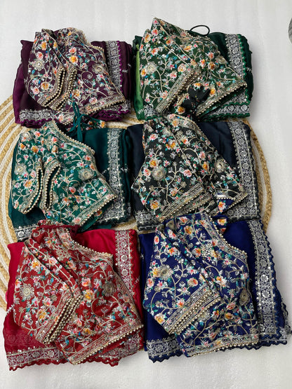 Pure Soft Rangoli Silk Sequnce Saree