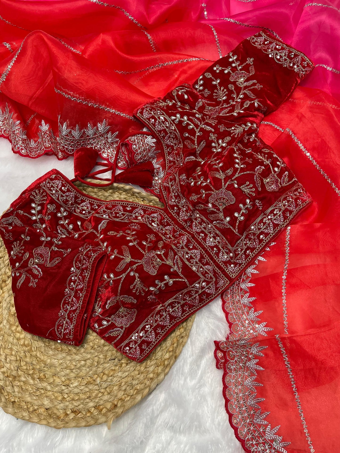 Pure Soft Organza Silk With Lehariya print Saree