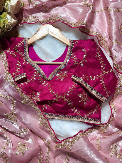 Embroidery & Sequnce Work Jimmy Chu Silk Saree