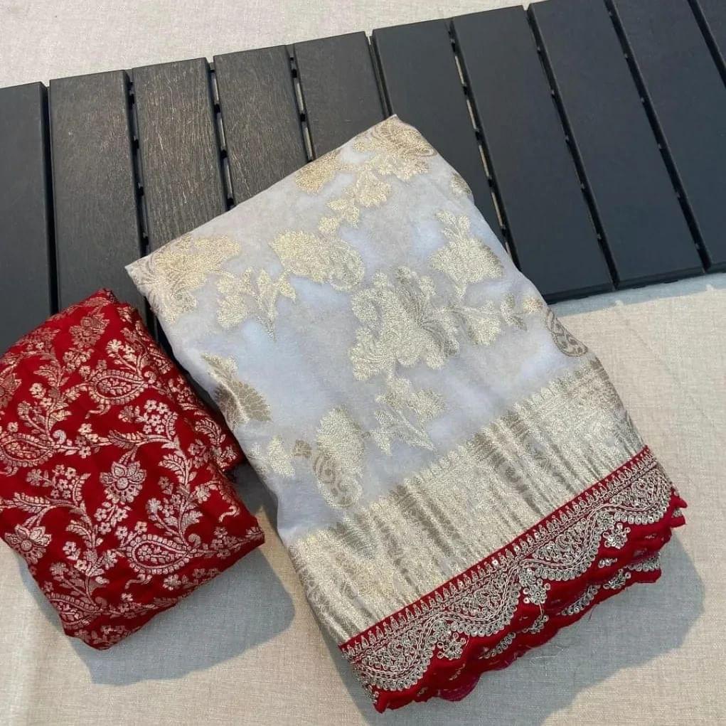 Pure Crepe Khadi silk Pattu Saree