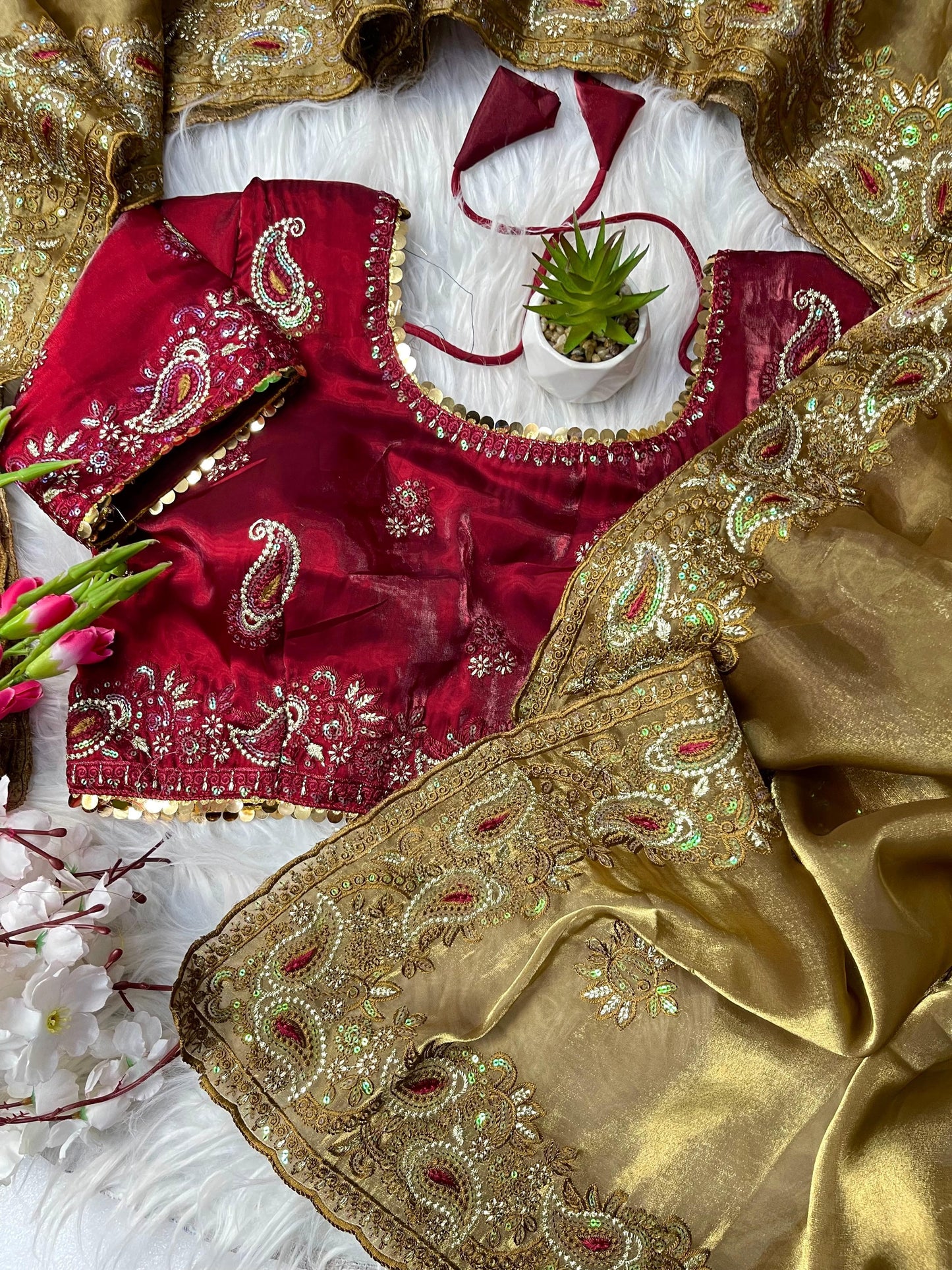 Pure Soft Zimmy Choo Silk With Sequins Embroidery Saree