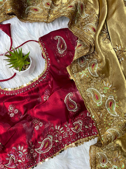 Pure Soft Zimmy Choo Silk With Sequins Embroidery Saree