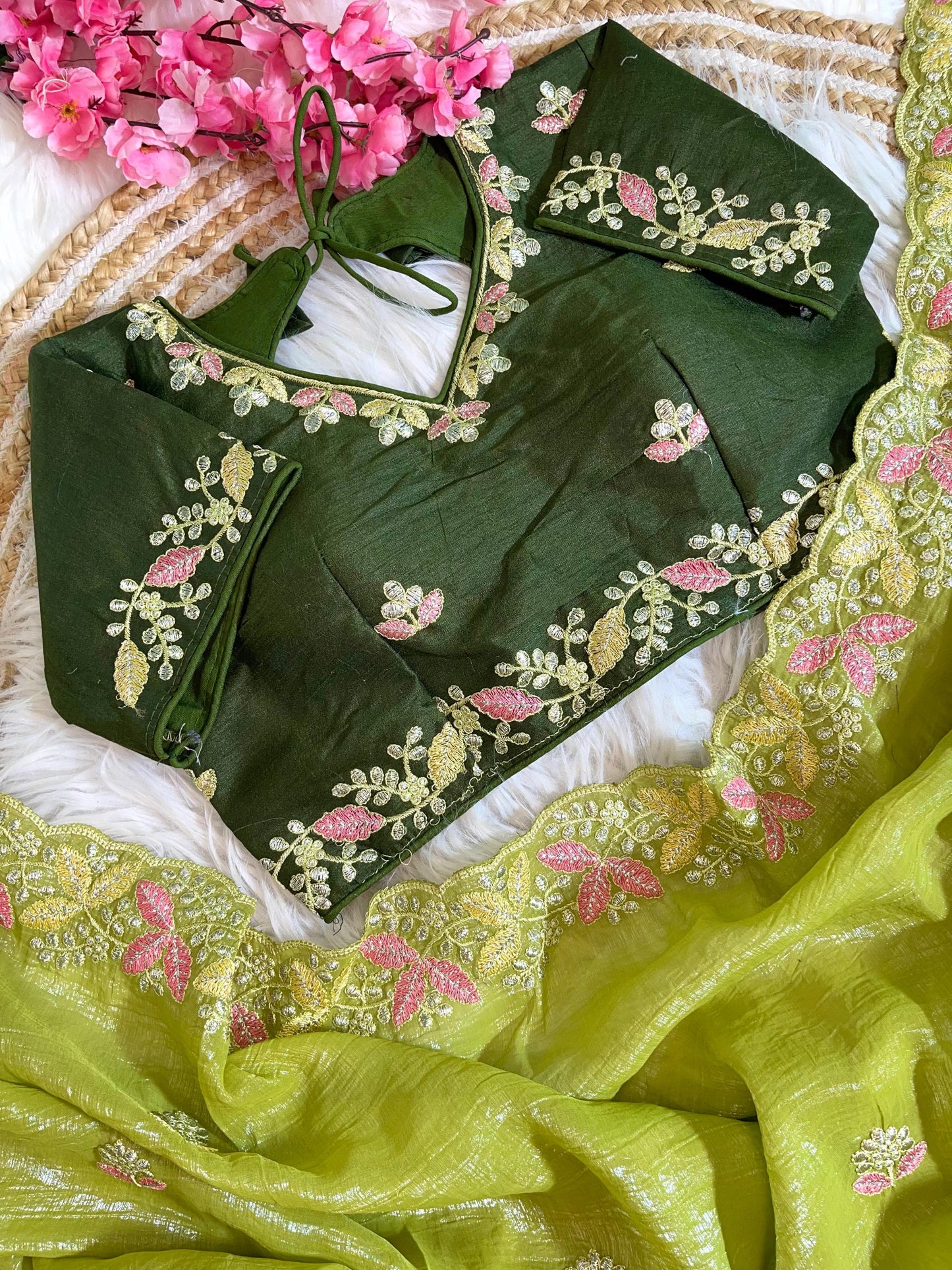 Beautiful Soft Crunchy Silk with Shining  Saree