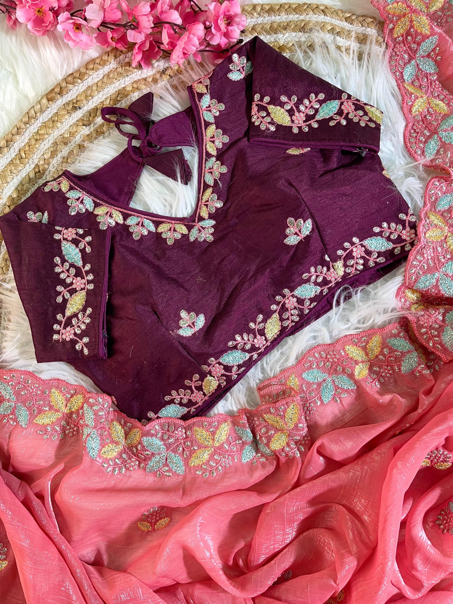 Beautiful Soft Crunchy Silk with Shining  Saree