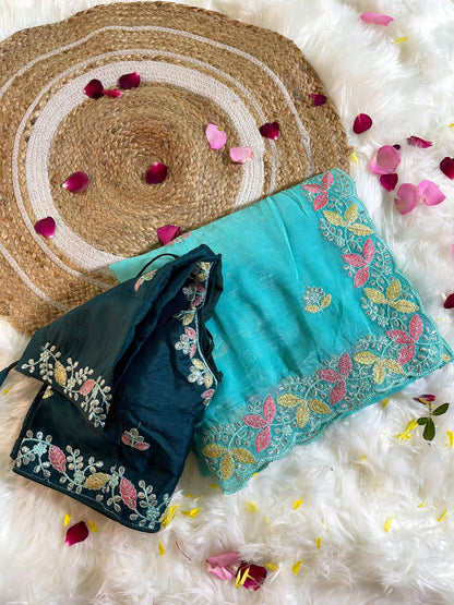 Beautiful Soft Crunchy Silk with Shining  Saree