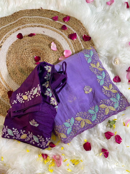 Beautiful Soft Crunchy Silk with Shining  Saree