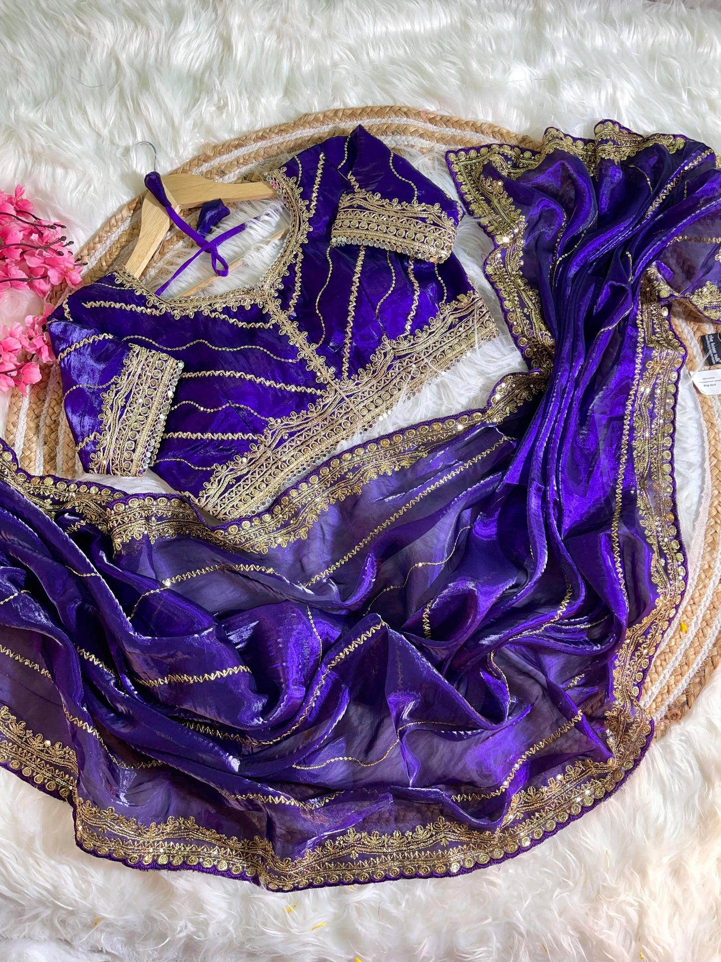 Soft Zimmy Choo SilK With Sequins Work Saree