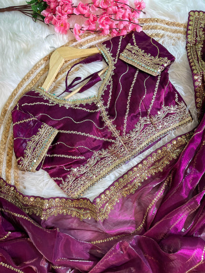 Soft Zimmy Choo SilK With Sequins Work Saree