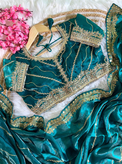 Soft Zimmy Choo SilK With Sequins Work Saree